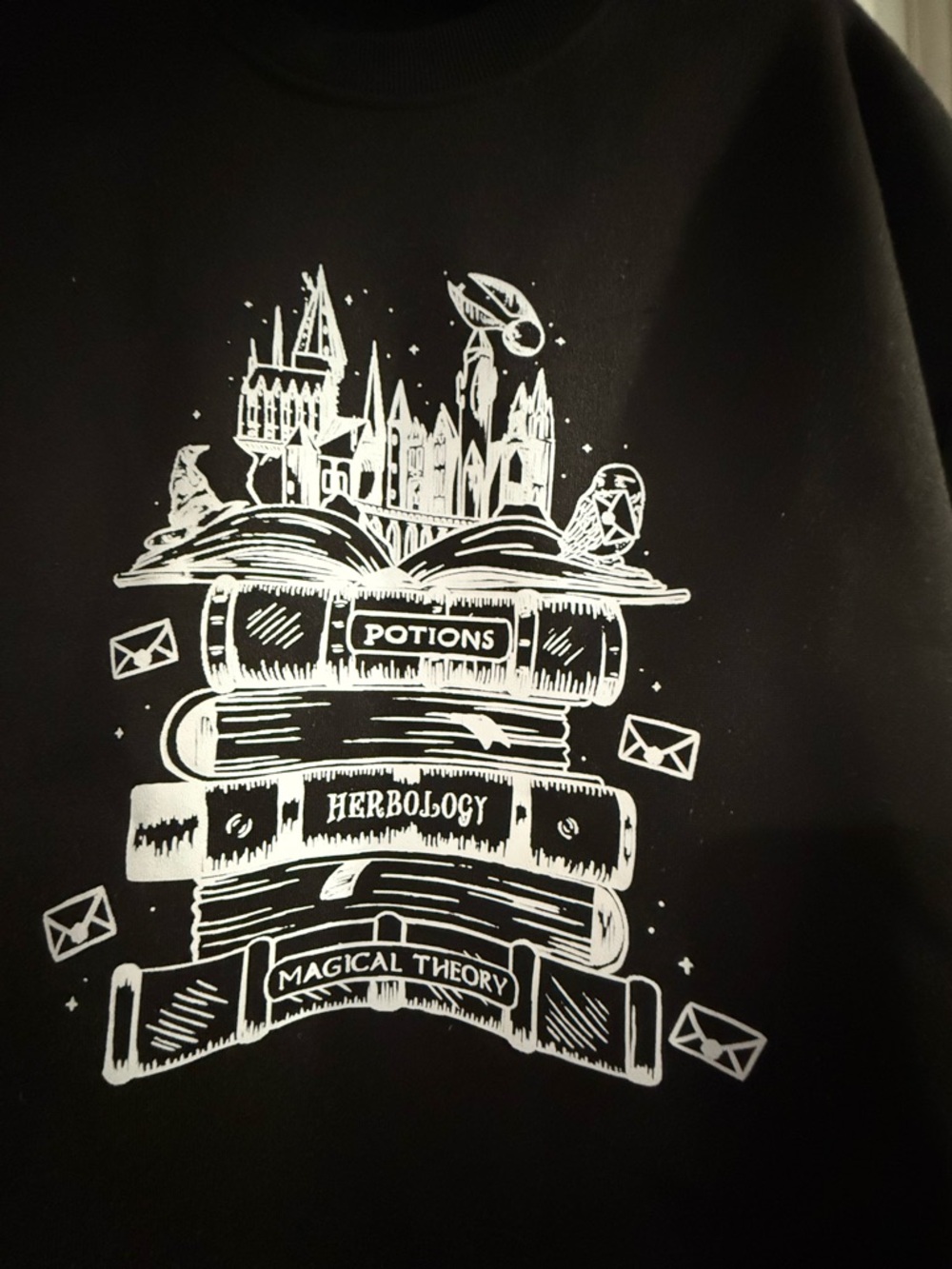 Black Crewneck Top Magic potions Harry Potter themed sweatshirt
